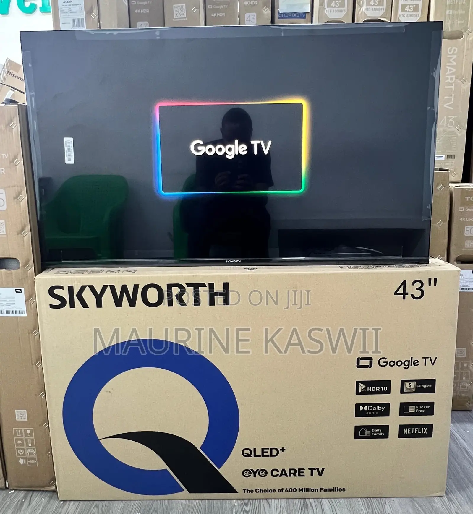 Skyworth 43q5600h , 43" Qled Google Tv 2025 - Black (1yr Wrty)
