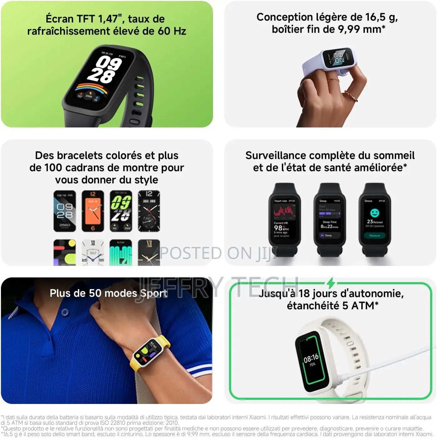 Xiaomi Smart Band 9 Active, Sports Fitness Tracker, 1.47'' TFT Screen
