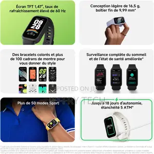 Xiaomi Smart Band 9 Active, Sports Fitness Tracker, 1.47'' TFT Screen