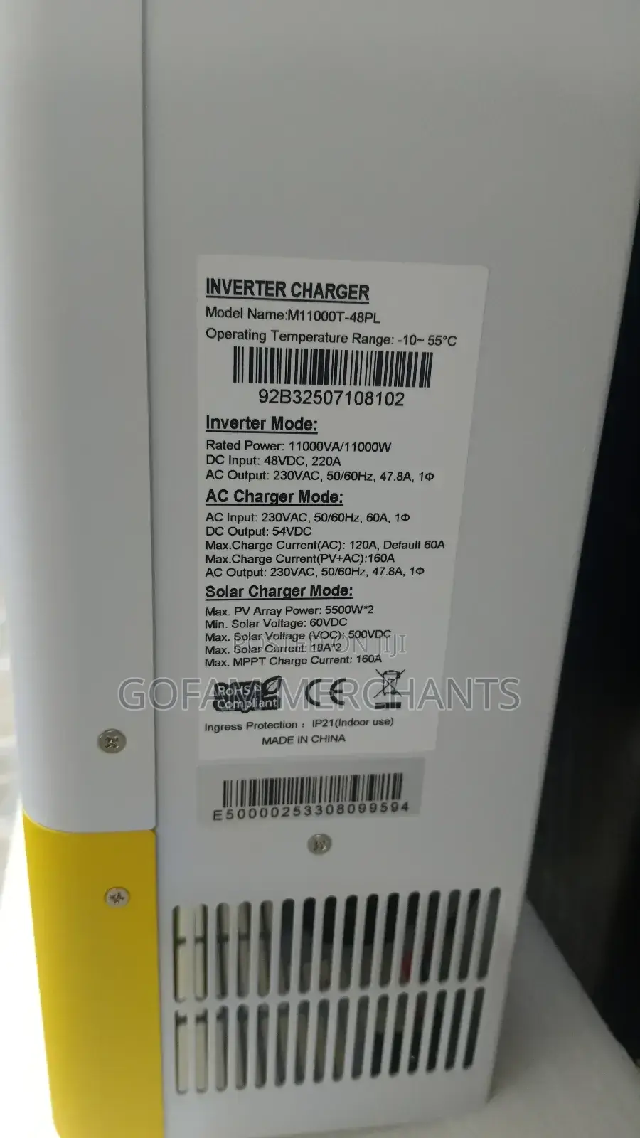 11kva Hybrid Solar Inverter (Yachu)