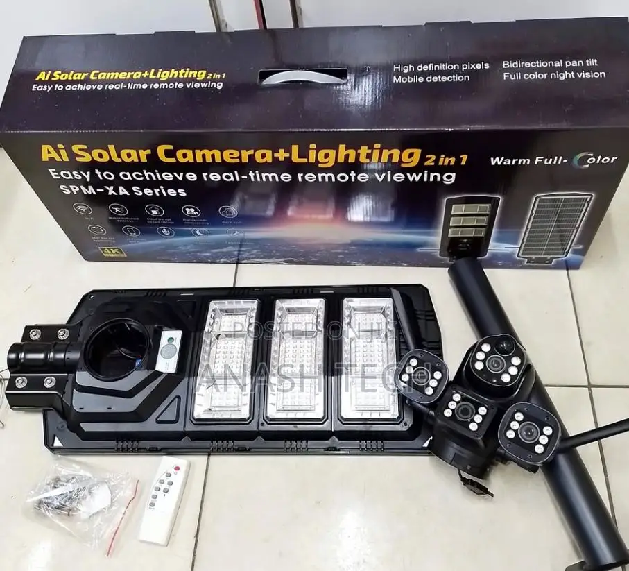 Impressive 4g PTZ 360 Solar Camera 450watts Solar Powered Streetlight