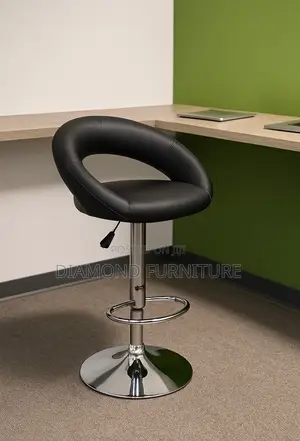Modern Crescent Adjustable Swivel Office Bar Stool