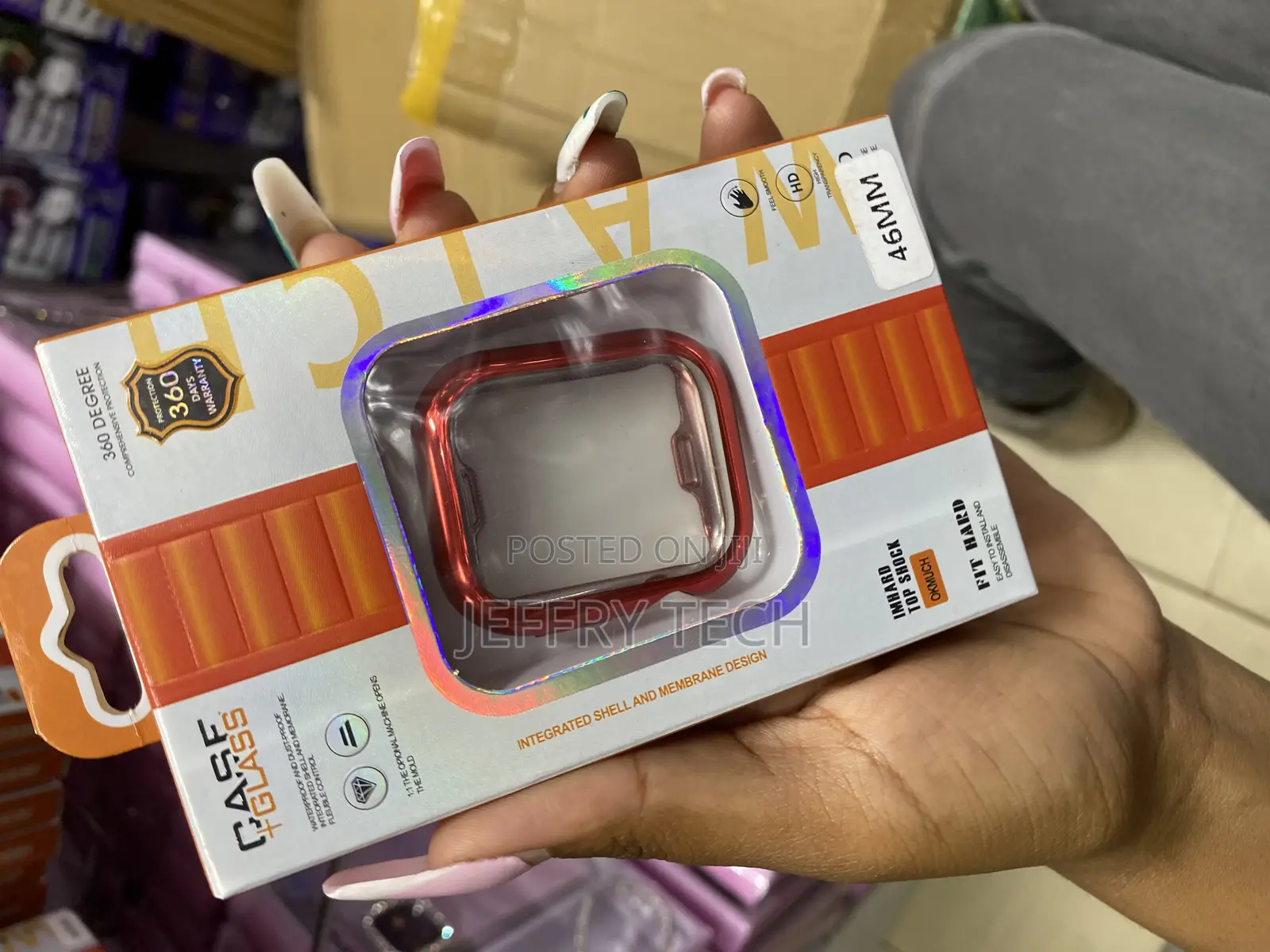 Miimall Case for Apple Watch Series 11/10 46mm -Red
