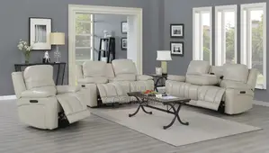 Home Sofas; 5-Seater Home Theater Leather Recliner Sofa Set
