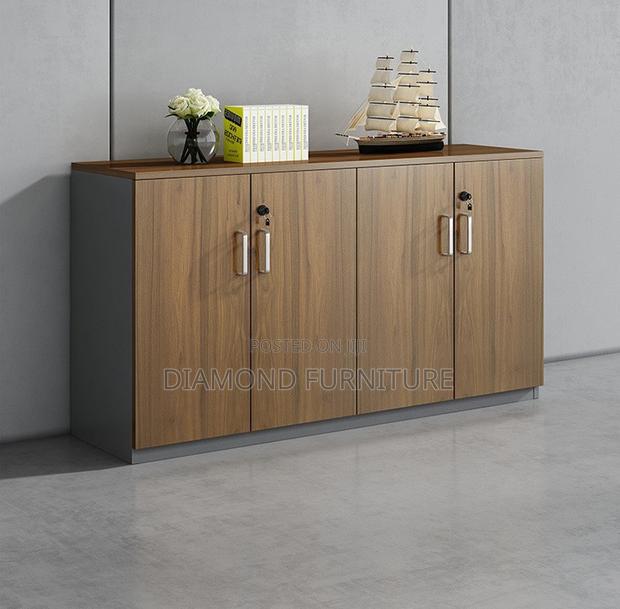 Elegant 2-Door Wooden Office Filing Cabinet Credenza