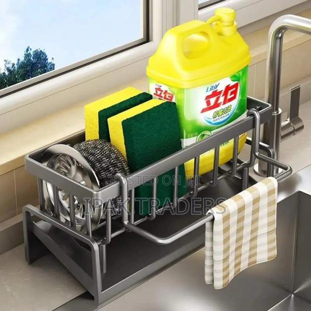 Sink Caddy With Water Draining Tray: 23*11*9cm