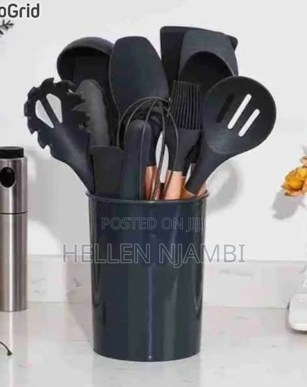 High Quality Silicone Spoon Set (Black)