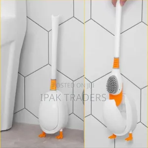 Duck Shaped Toilet Brush Holder + Silicone Toilet Brush