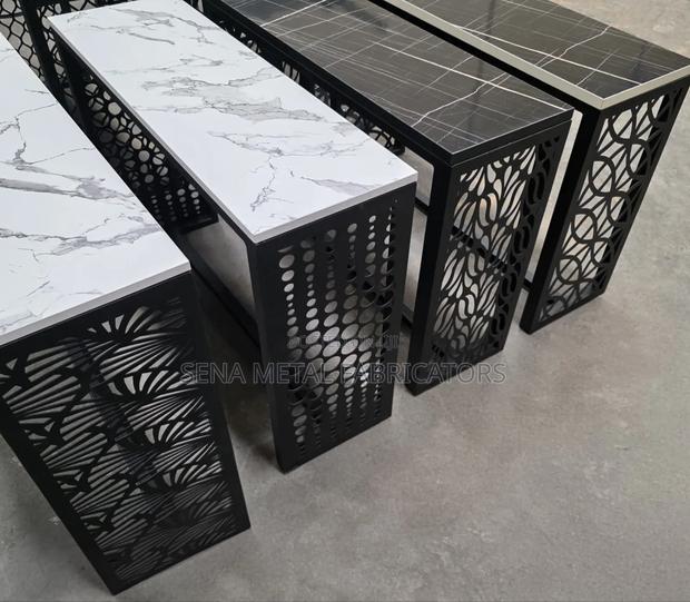 Luxury Console Table With Metal Frame.