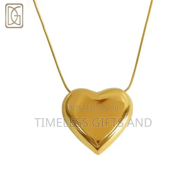Ladies Love Heart Gold Necklace - main view