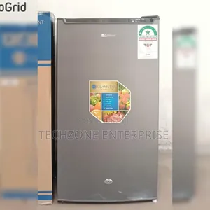 Glamstar GFR-120s - 90l Single Door Fridge, Grey Led Display Lights,
