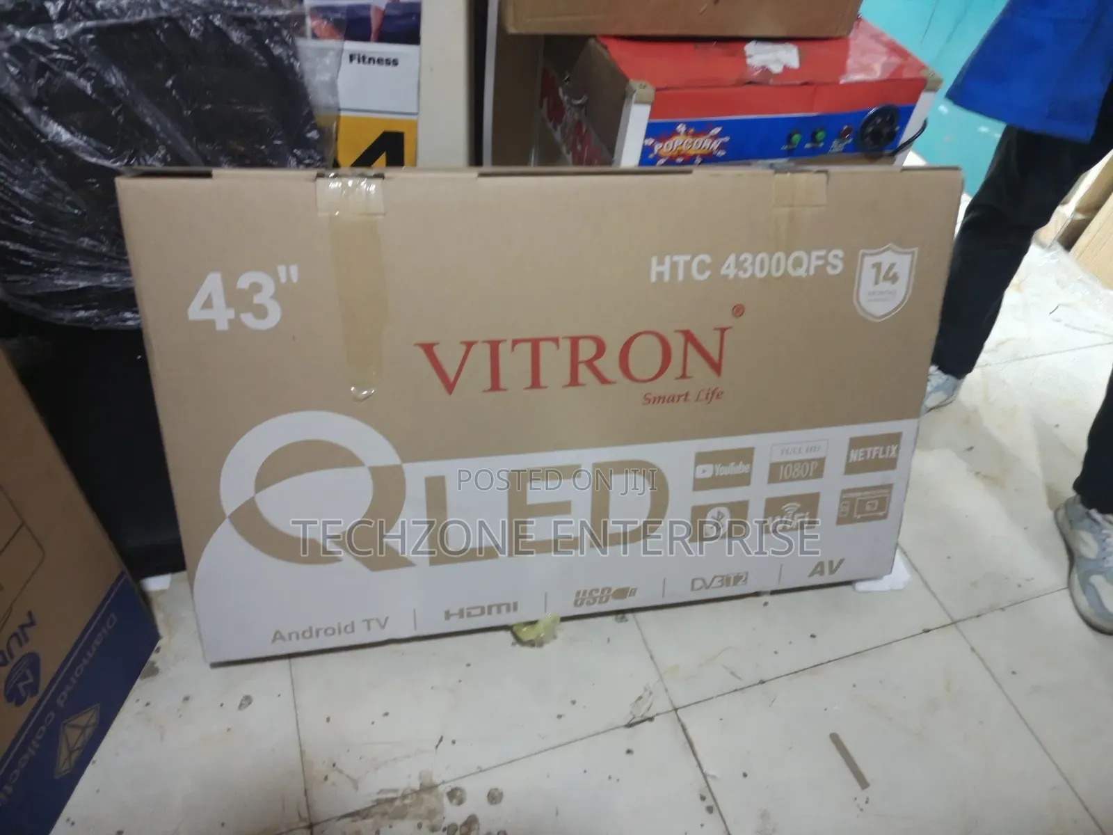 Vitron 43 Inches Qled Smart Android Ful Hd Tv 