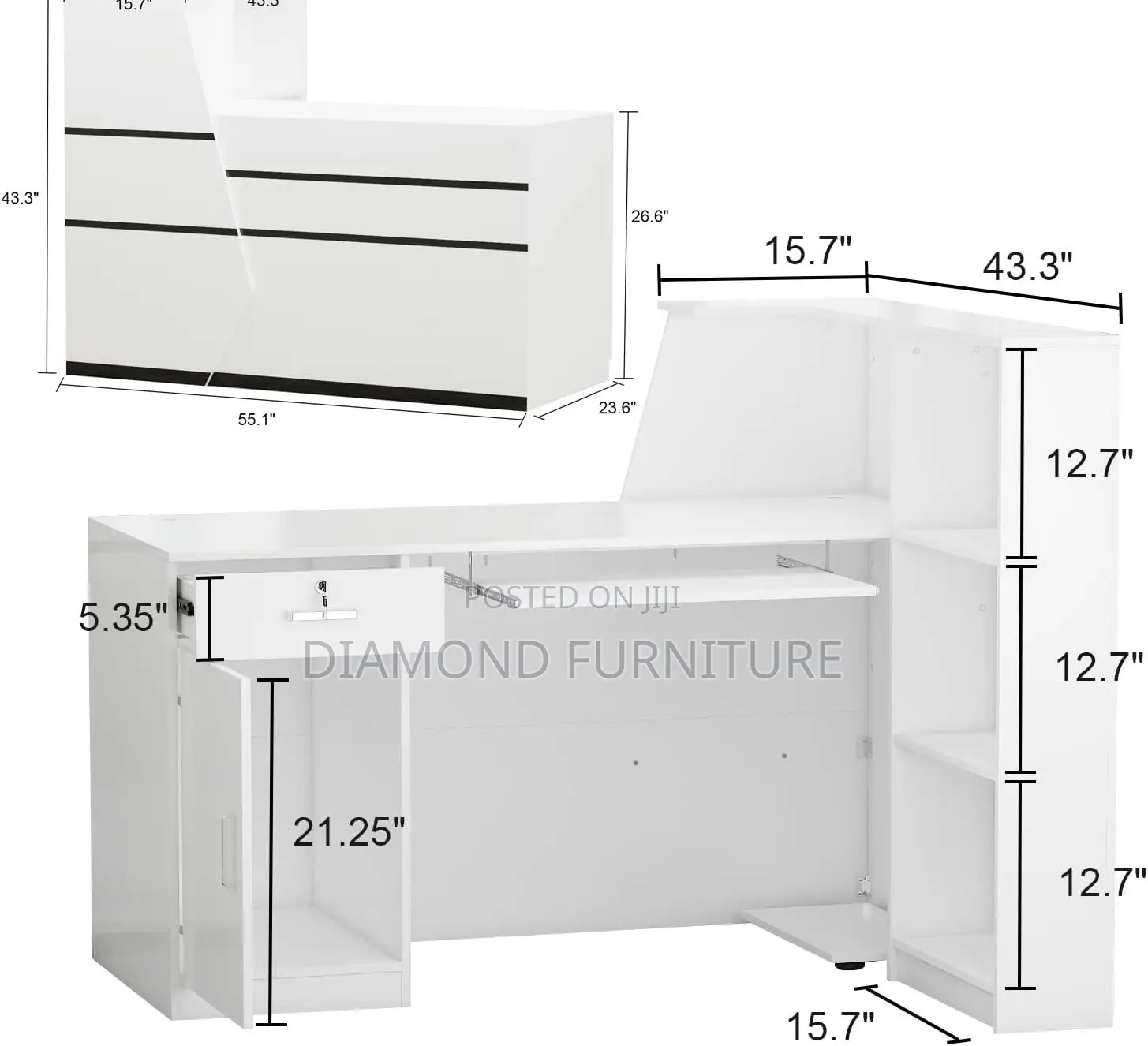 Modern Advanced Executive Office Reception Desk
