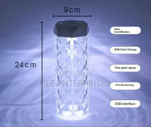 High Quality Crystal Intelligent Humidifier With 7 Colour