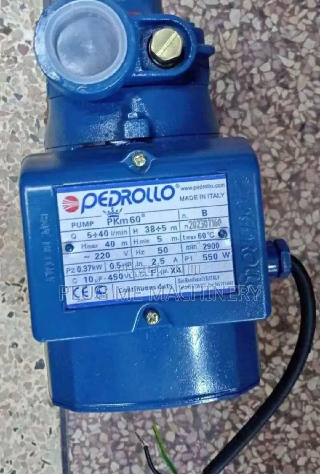 Pedrollo Water Pump 40hmax,0.5hp