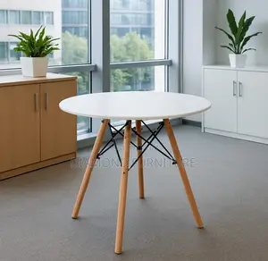 Eames Office Round Table With Wooden Legs