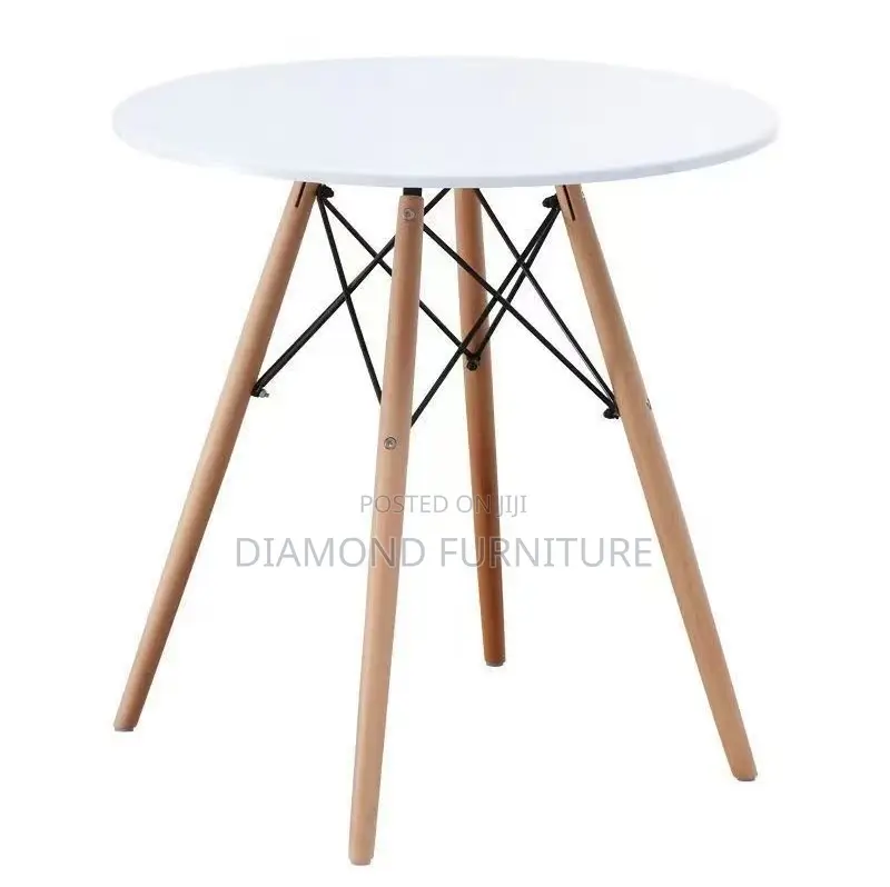 Eames Office Round Table With Wooden Legs