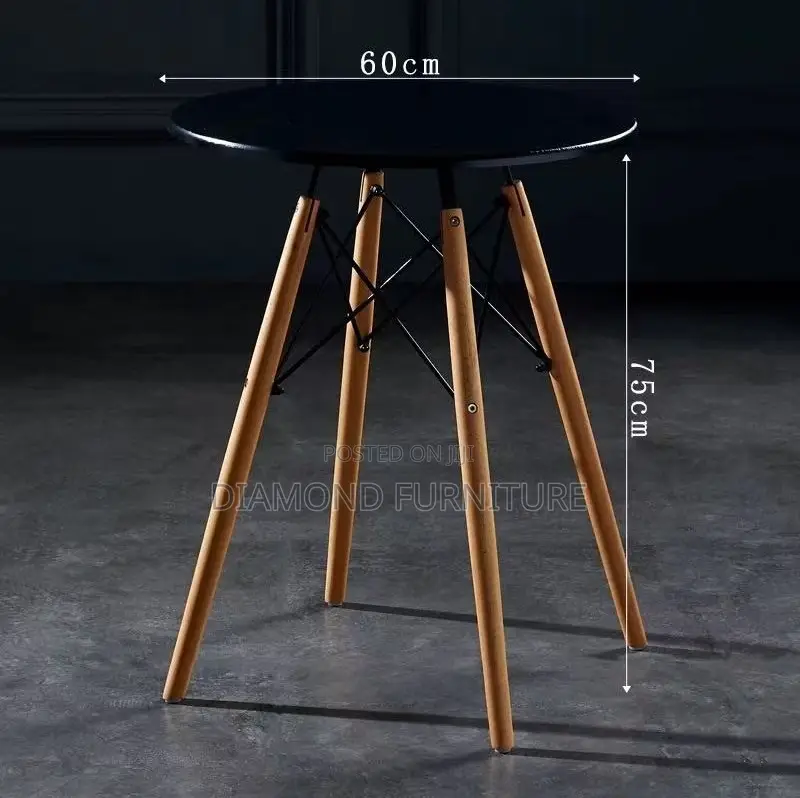 Eames Office Round Table With Wooden Legs