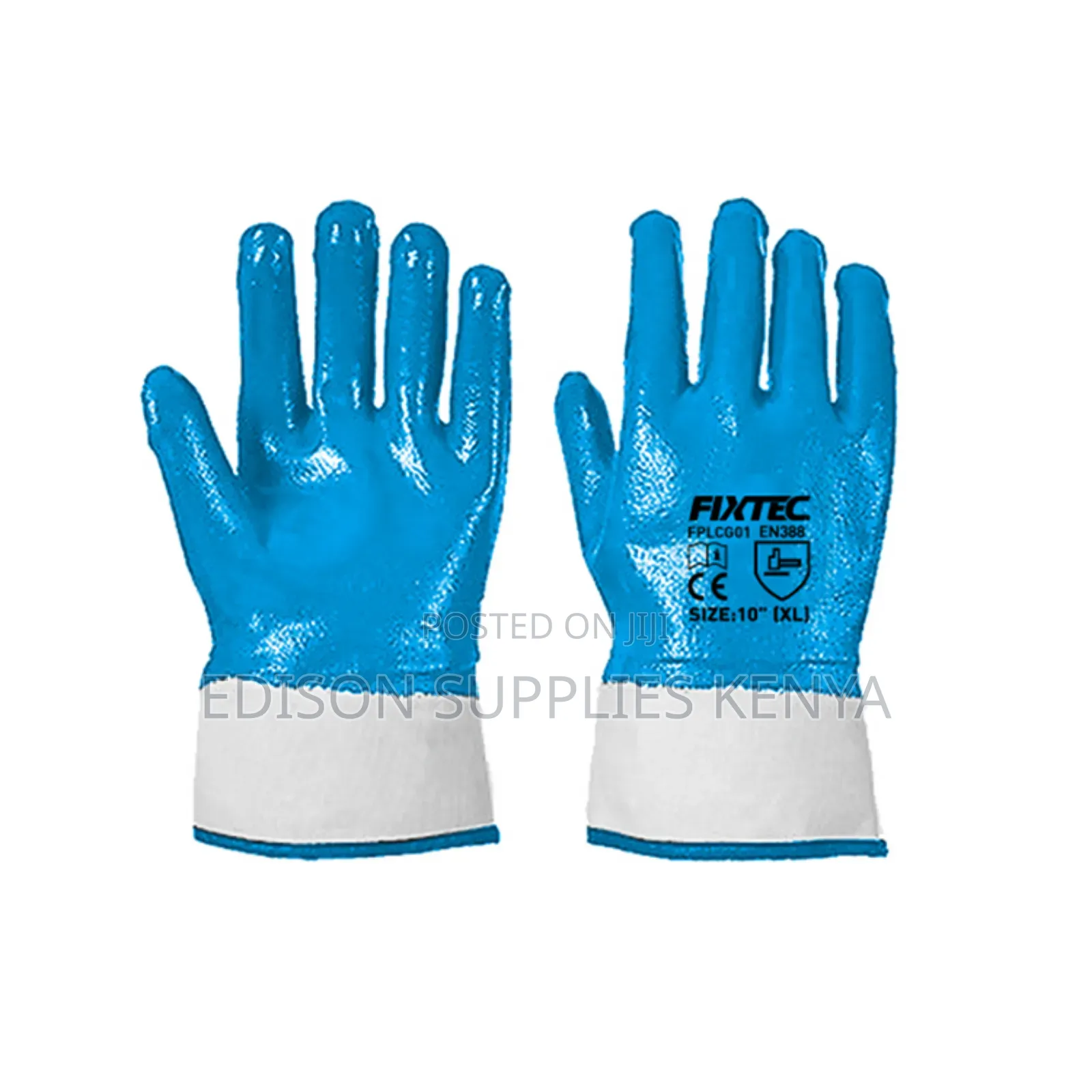 Nitrile Gloves Fixtec Safety Gloves 10" Xl Latex Coated Gloves