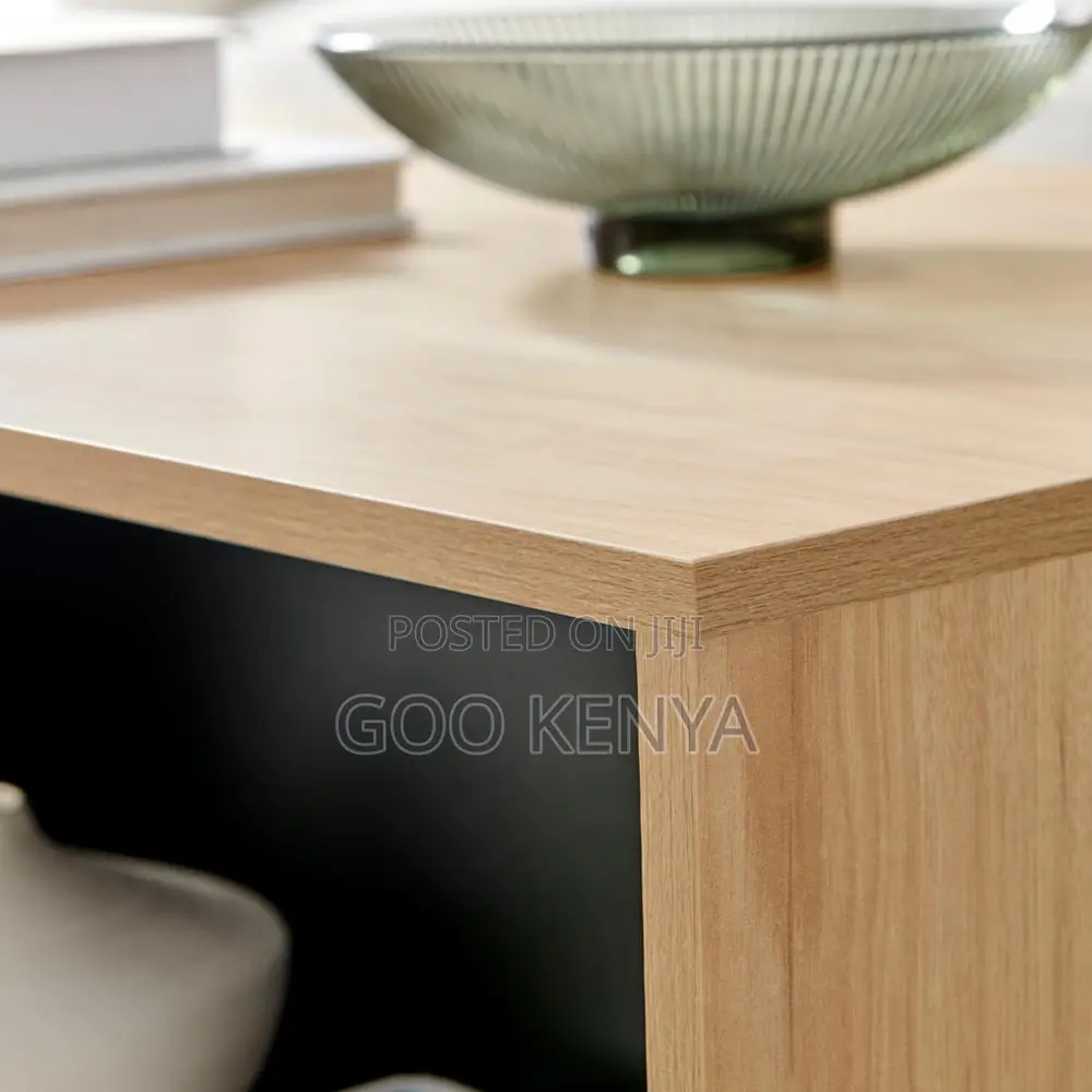 Home Table; Rectangular Coffee Table With Wooden Top and Storage