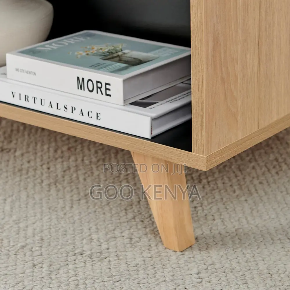 Home Table; Rectangular Coffee Table With Wooden Top and Storage