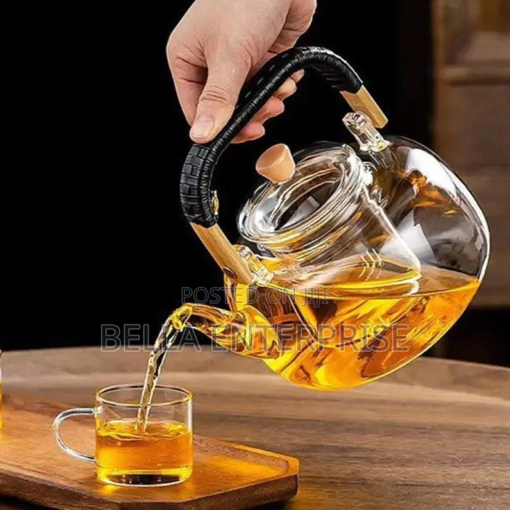 High Borosilicate Glass Tea/Coffee Pot With Double Glass Infuser