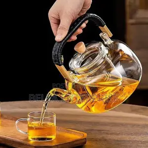 High Borosilicate Glass Tea/Coffee Pot With Double Glass Infuser