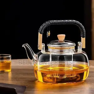 High Borosilicate Glass Tea/Coffee Pot With Double Glass Infuser
