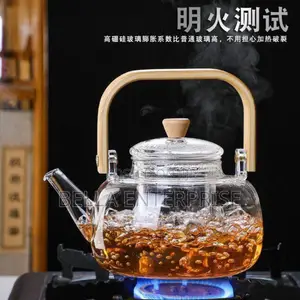 High Borosilicate Glass Tea/Coffee Pot With Double Glass Infuser