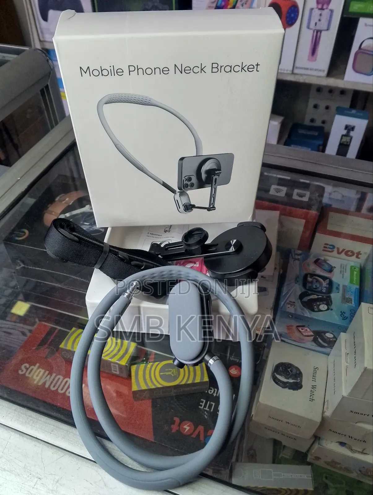 Scs-nh-001 Magnetic Neck Phone Holder 360° Rotation Hand