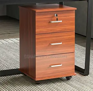 3-Drawer Modern Wooden Office Credenza Cabinet