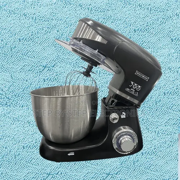 Heavy Duty Reki 1200w 6l Electric Mixer With Hook, Whisk and Beater