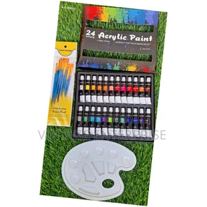 24pcs Acrylic Paint With Brushes