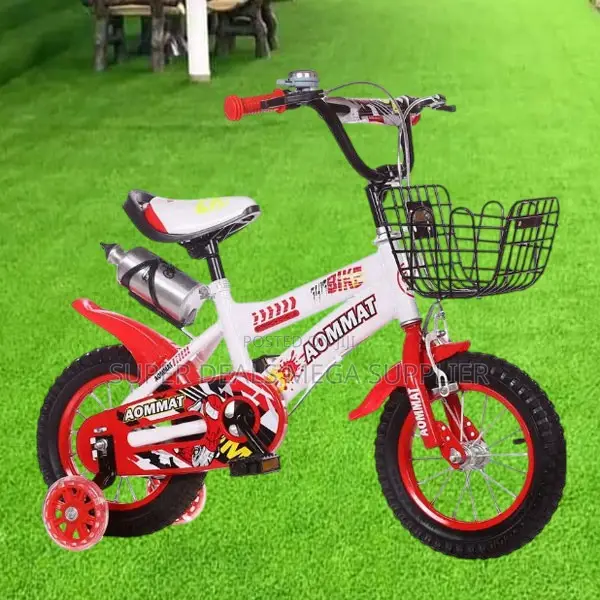 Children's Bike With Water Bottle, Bracket and Stabilisers– 12-16 Inch