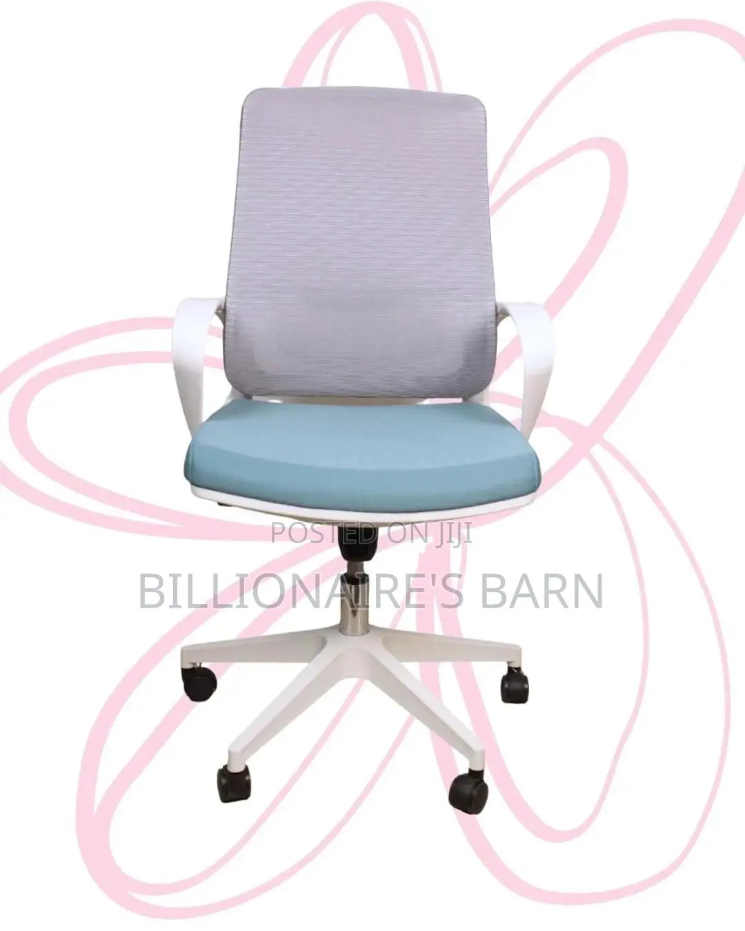 Orthopedic White Ergonomic Mesh Office Chair | High-density Foam Seat