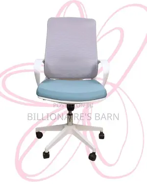 Orthopedic White Ergonomic Mesh Office Chair | High-density Foam Seat