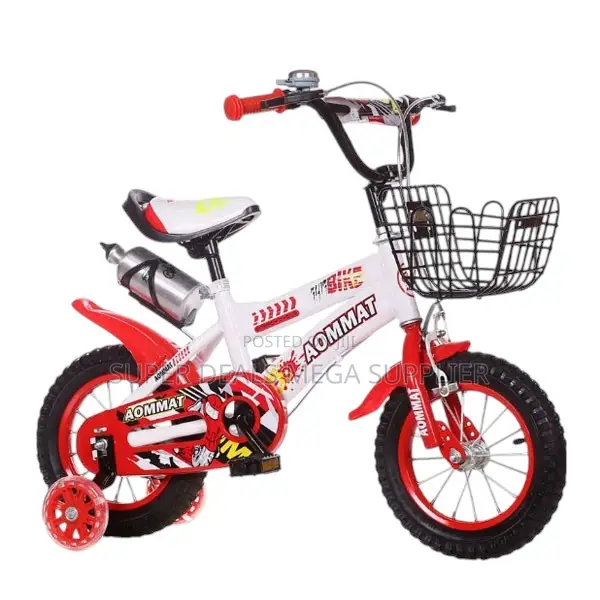 Stabilized Kids Bicycle 12/14/16 Inch With Bracket and Water Bottle