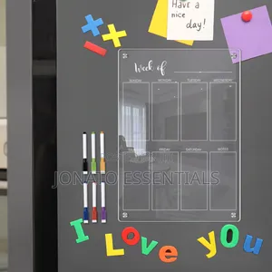 Clear Acrylic Weekly Planner Whiteboard Magnetic Fridge Calendar