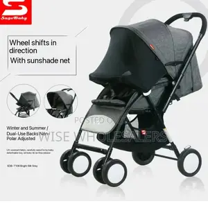 Reversible Handle Pushchair Baby Stroller With Mosquito Net, Easy Fold