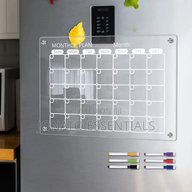 Clear Acrylic Magnetic Fridge Calendar Whiteboard Planner Set - thumbnail 2