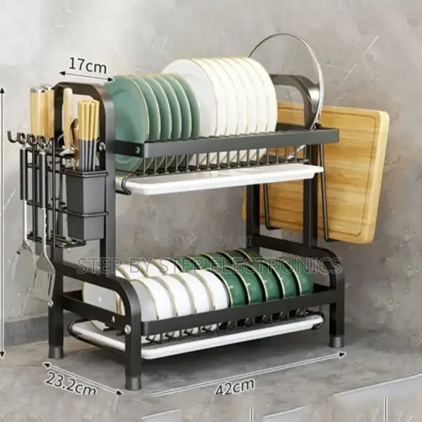 2 Layer Modern Dish Drainer Rack – Durable and Elegant Design