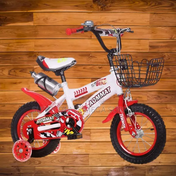 Children's Bike 12-16 Inch With Training Wheels and Water Bottle Mount