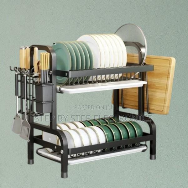 2 Layer High Quality Dish Drainer Modern Aesthetic Stainless Dish Rack