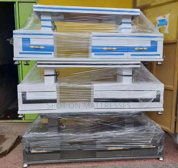 Tv Stand With Led Lights Fitted Support Up to 50" Tv Size With Drawers