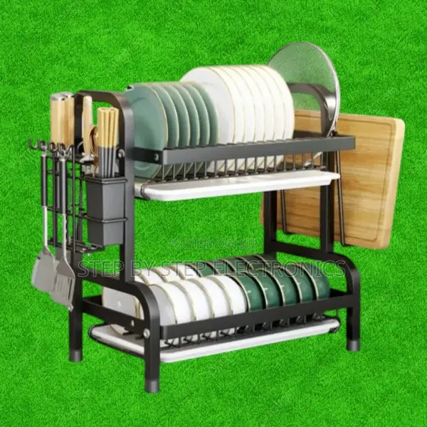 2 Layer 2-Tier Modern Dish Rack Durable and High Quality Build