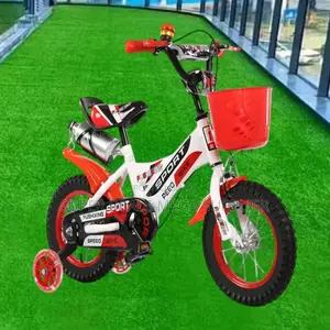 Toddler to Preteen Bike– 12-16 Inch With Water Bottle and Side Wheels