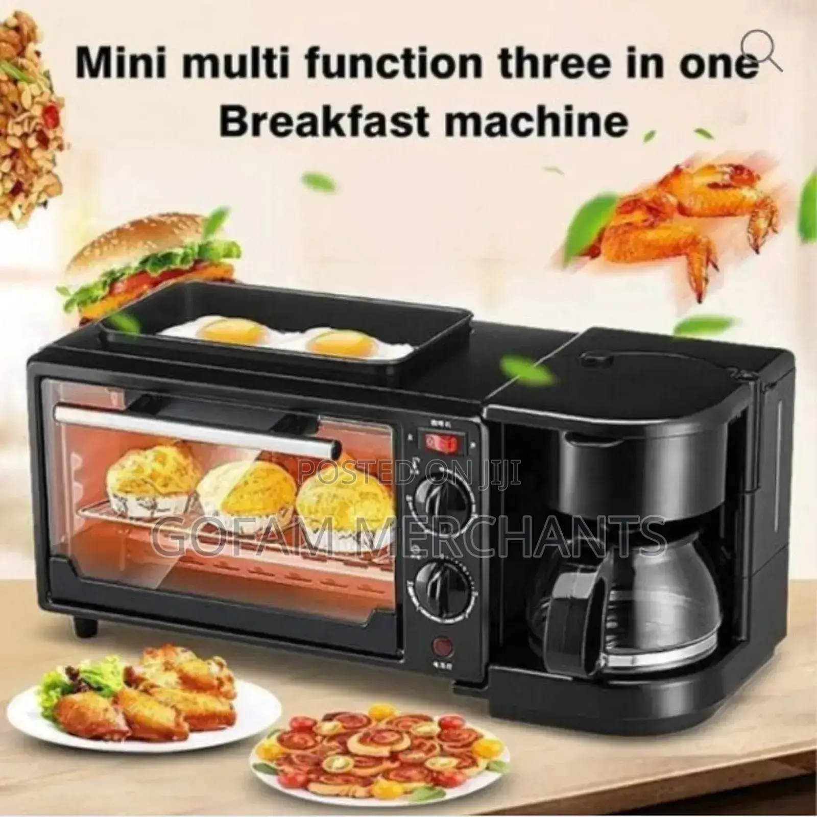 Nunix 12l 3 In 1 Multifunctional Breakfast Maker With Coffee Maker