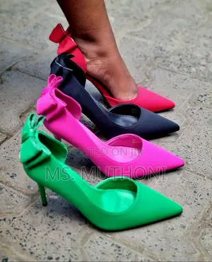 Ladies Solid Bow Knot Heels*