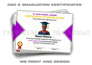 A4 Certificate Design Printing