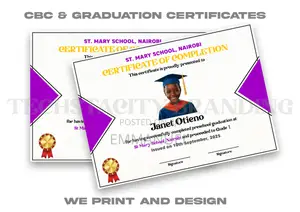 A4 Certificate Design Printing